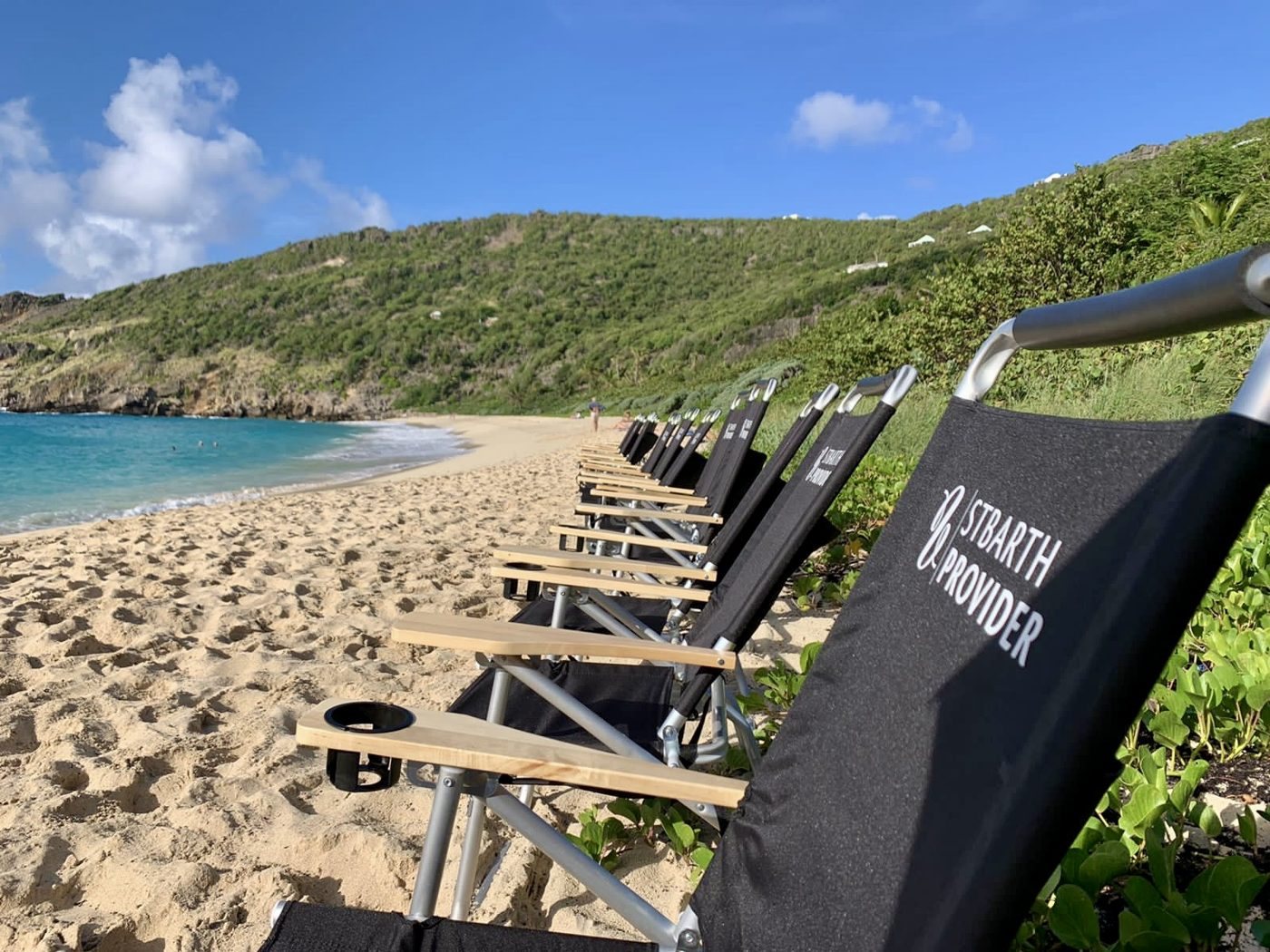 Chaises de plage St Barth Provider sur le sable